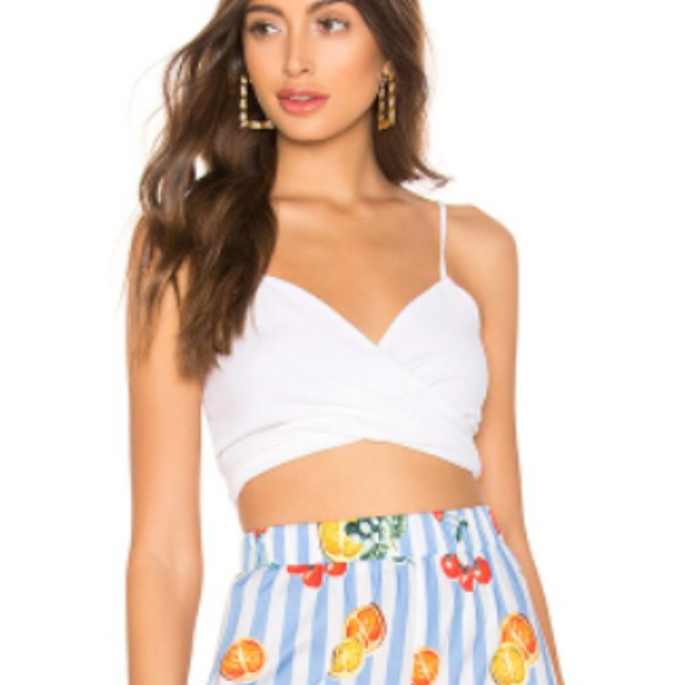 Show Me Your Mumu Rumba Wrap Top White /Large NWT